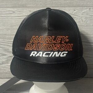 Harley-Davidson Racing Screamin Eagle Black Snapback Hat 97608-24VM Mens New